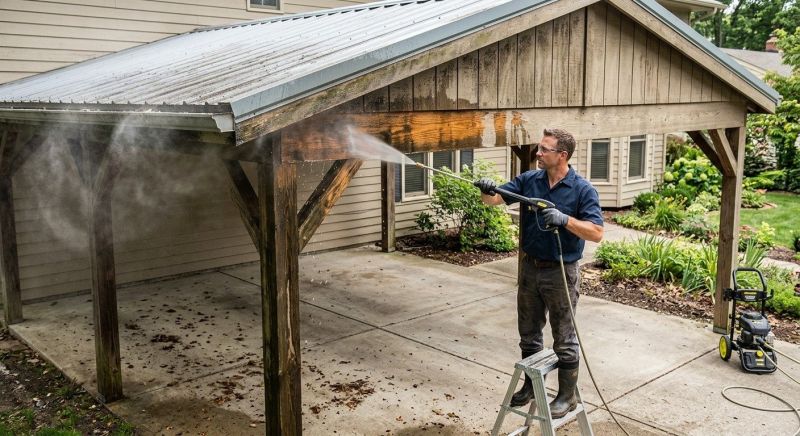 Carport Power Washing Service